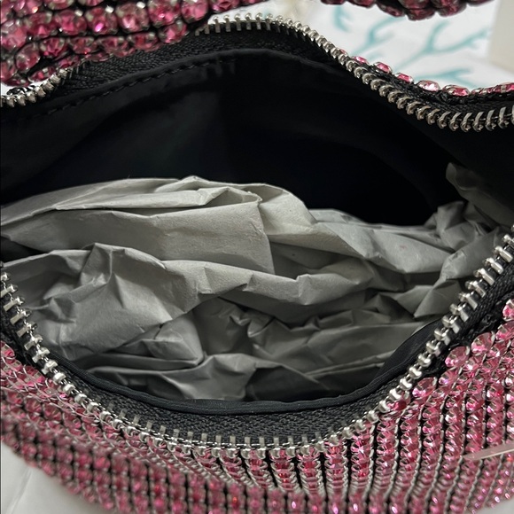 Adorable Pink Rhinestone Mini Handbag - Picture 2 of 7